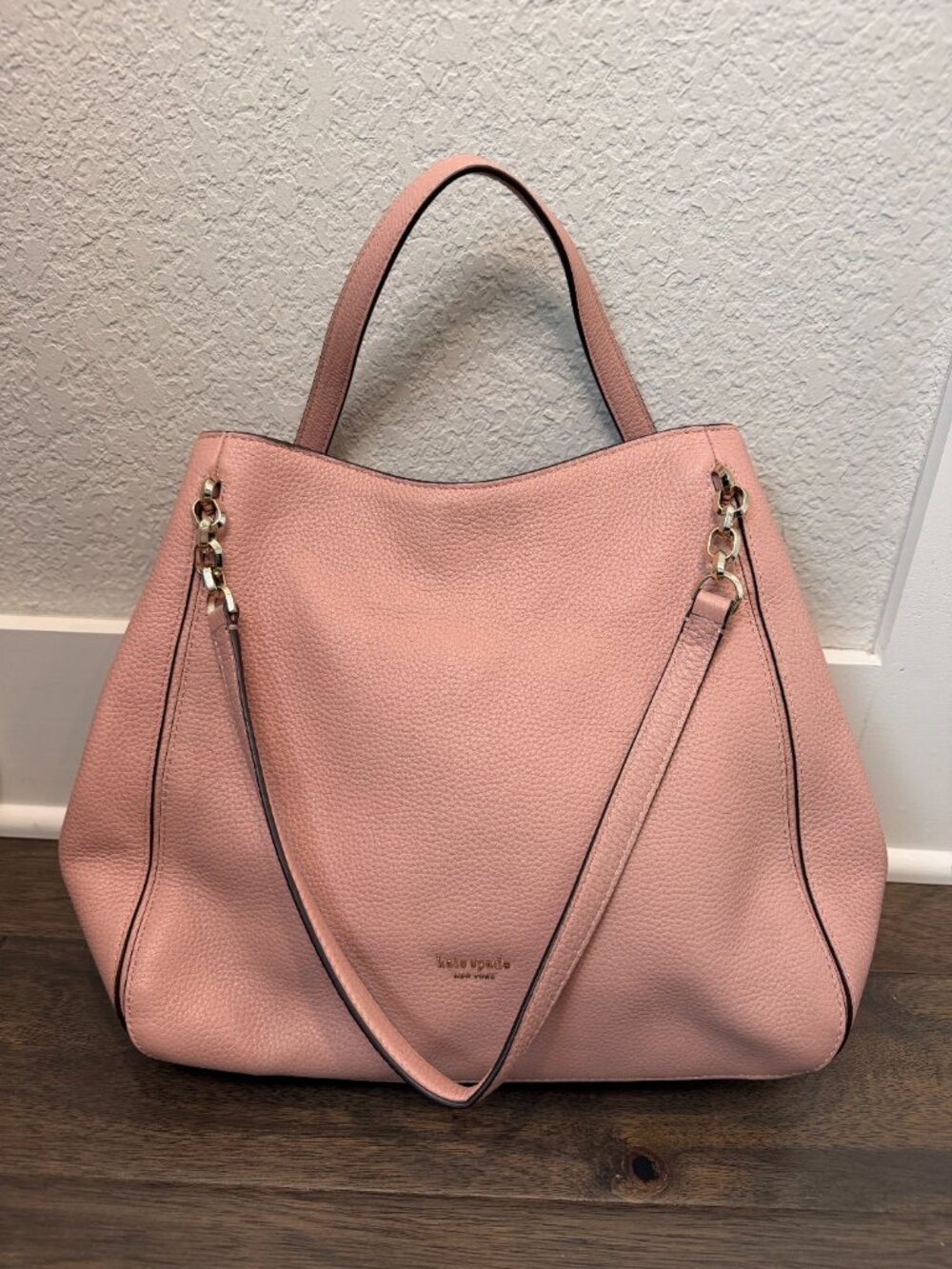 Kate Spade Hailey Pink Large Leather Shoulder Bag - Picture 2 of 10